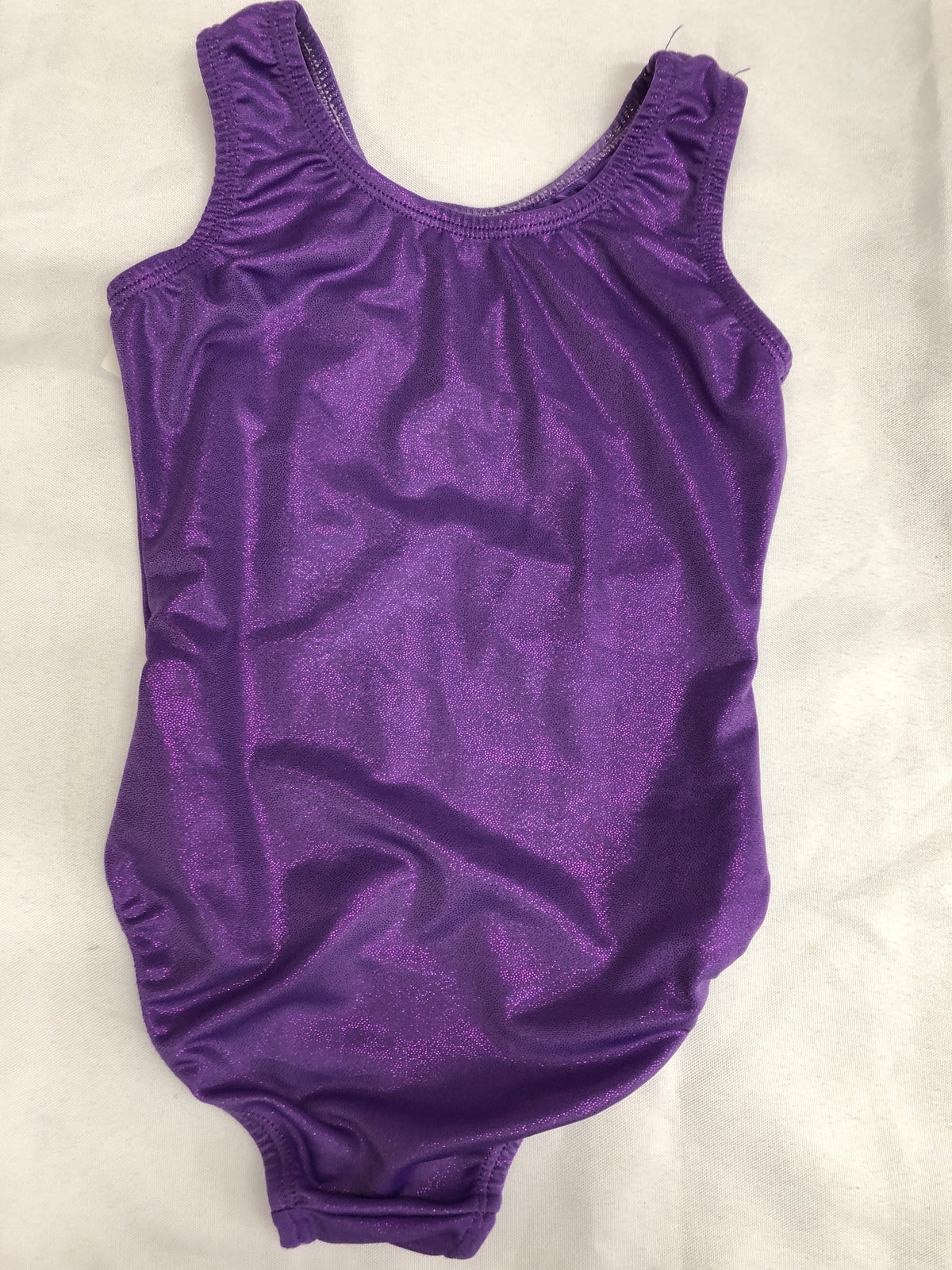Pre-Owned Leotard Small Child Purple Metallic Gymnastics Acro Tumbling