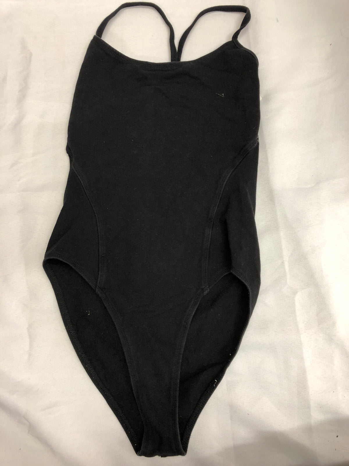 Pre-Owned Leotard Black Lace Medium Adult Cotton Blend Camisole Ballet Jazz