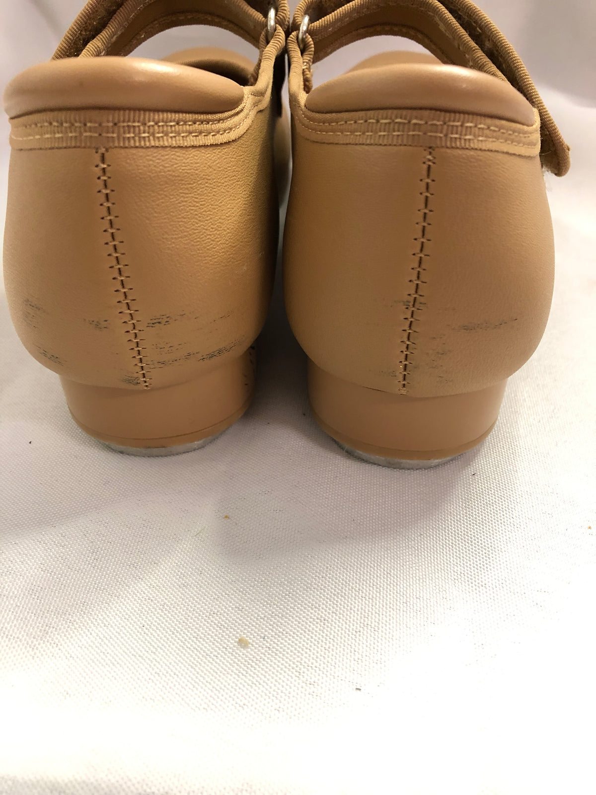 Pre-Owned Dance Tap Shoes Stelle Child 2.5M Mary Jane easy Strap Tan