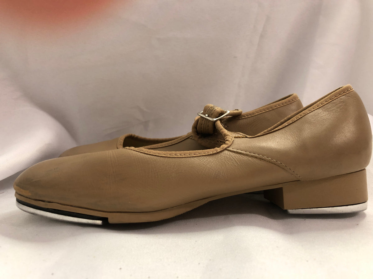 Pre-Owned Tap Shoes Capezio Adult 5.5M Jane Leather Buckle Tan