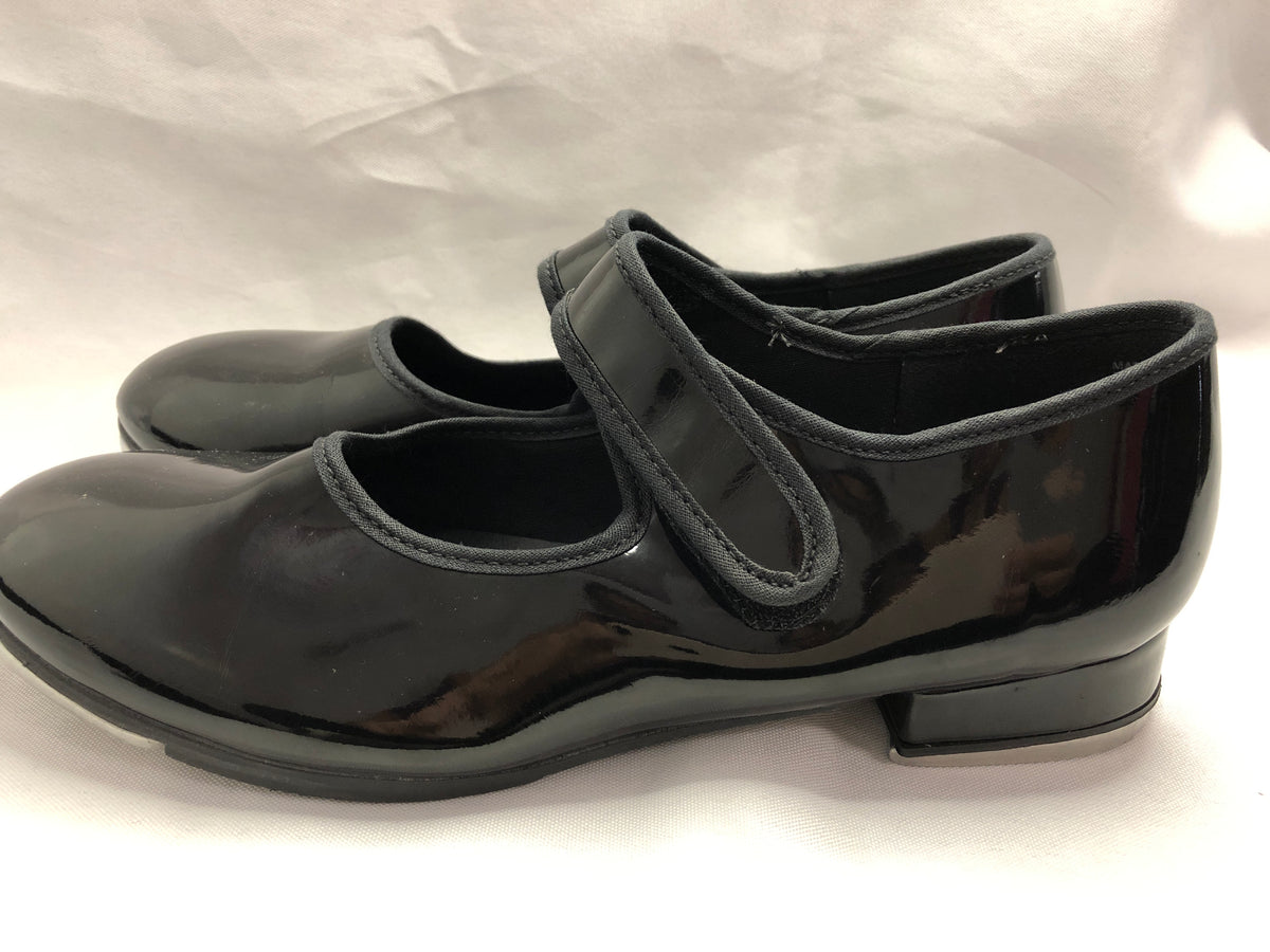 Pre-Owned Tap Shoes Youth 6M Black So Danca Mary Jane Leather Loop Strap
