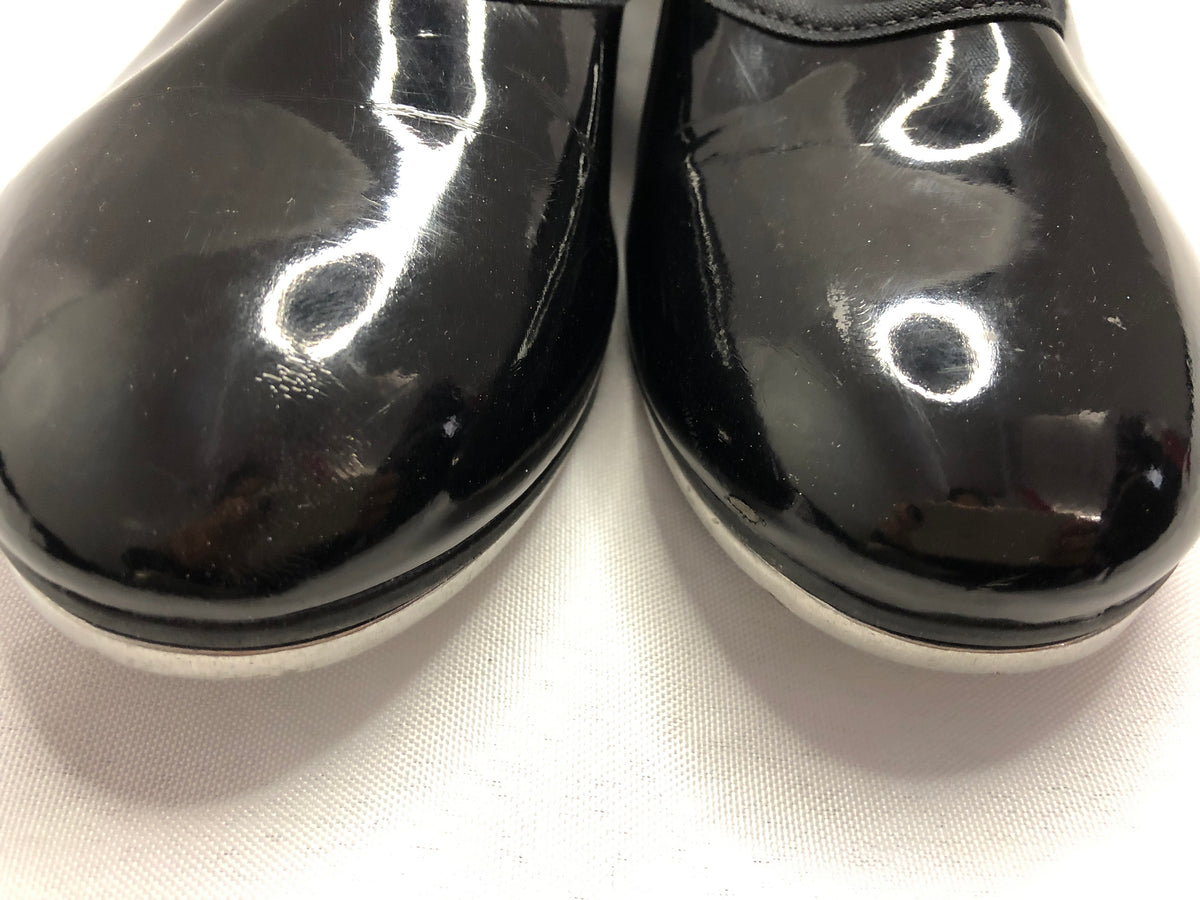 Pre-Owned Tap Shoes Youth 6M Black So Danca Mary Jane Leather Loop Strap