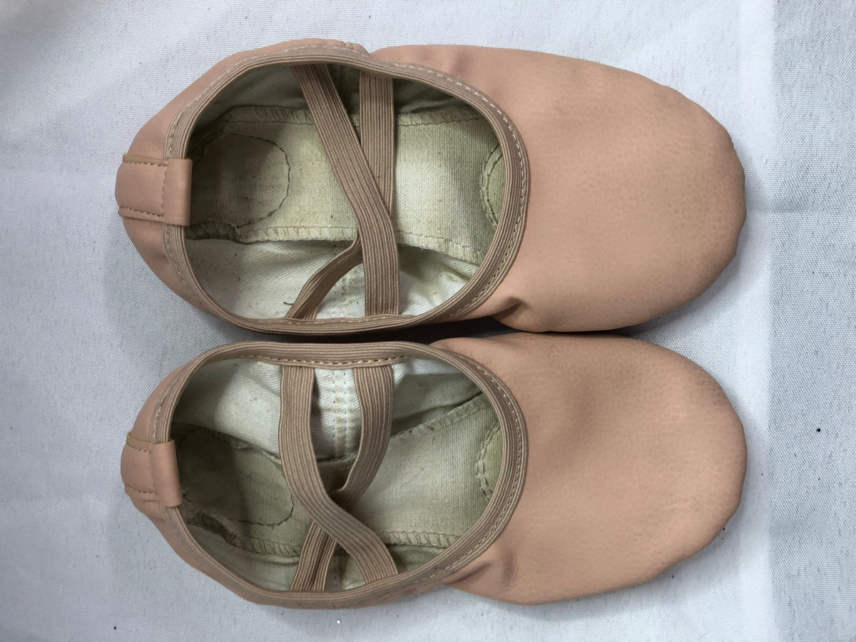 Pre-Owned Ballet Shoes Stelle Child 4M Leather Double Strap Split Sole
