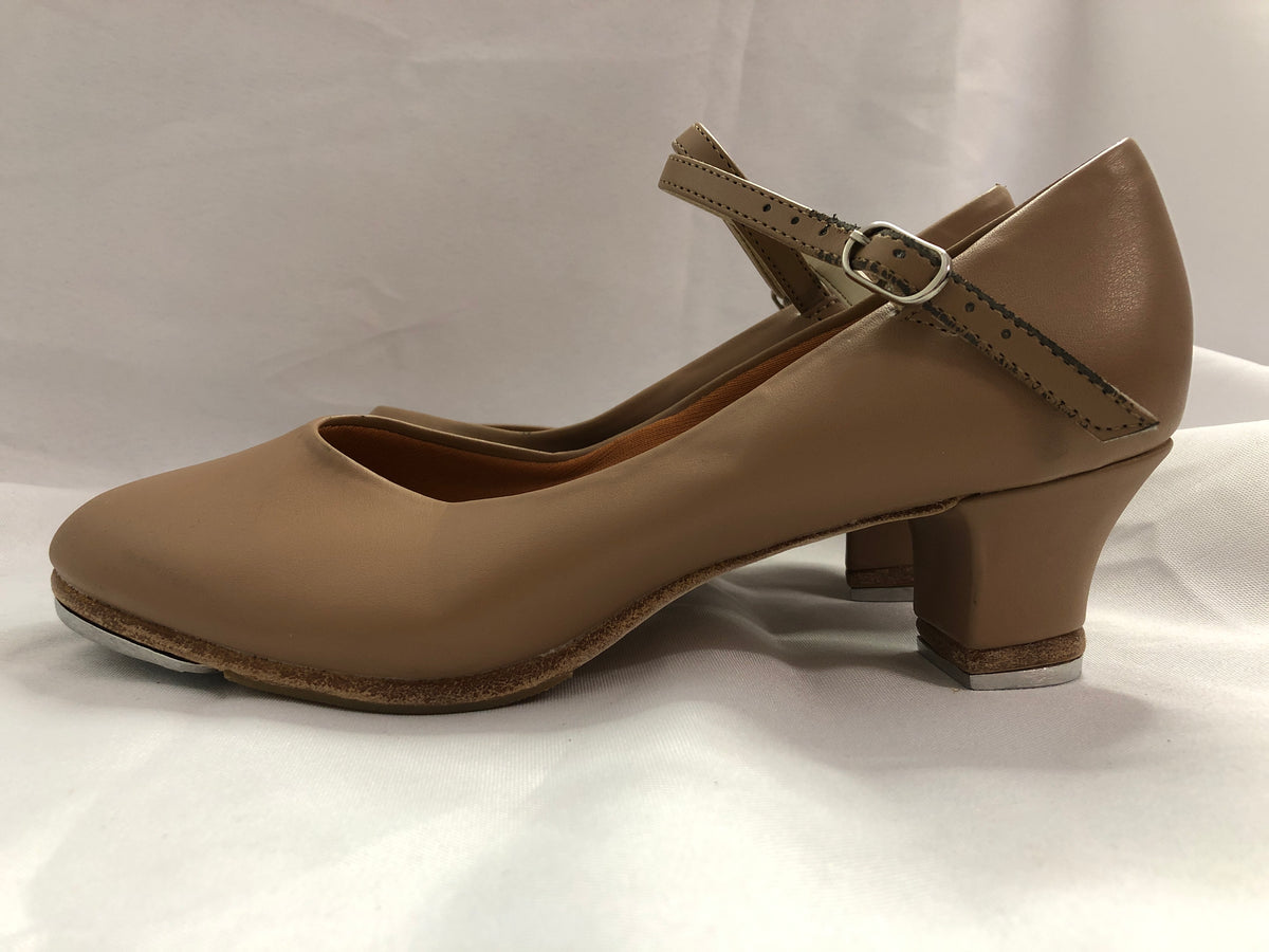 Pre-Owned Tap Shoes SoDanca Adult 7M Leather Buckle Tan