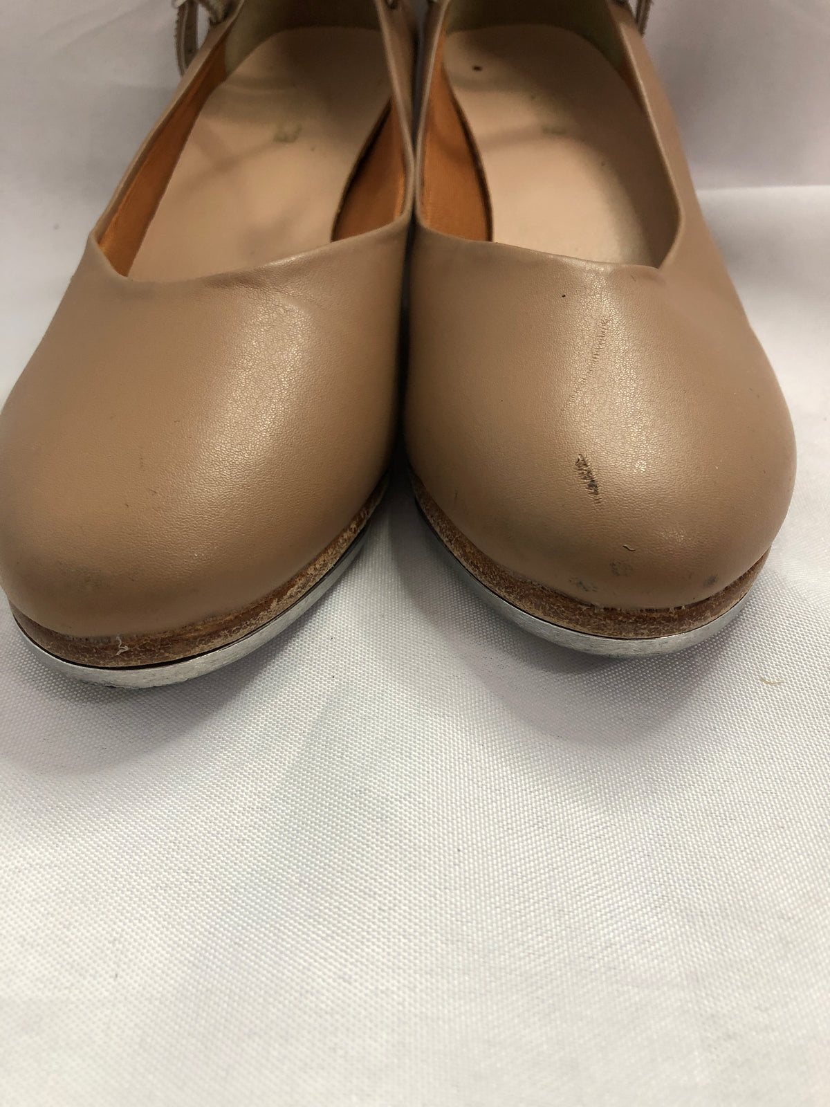 Pre-Owned Tap Shoes SoDanca Adult 7M Leather Buckle Tan