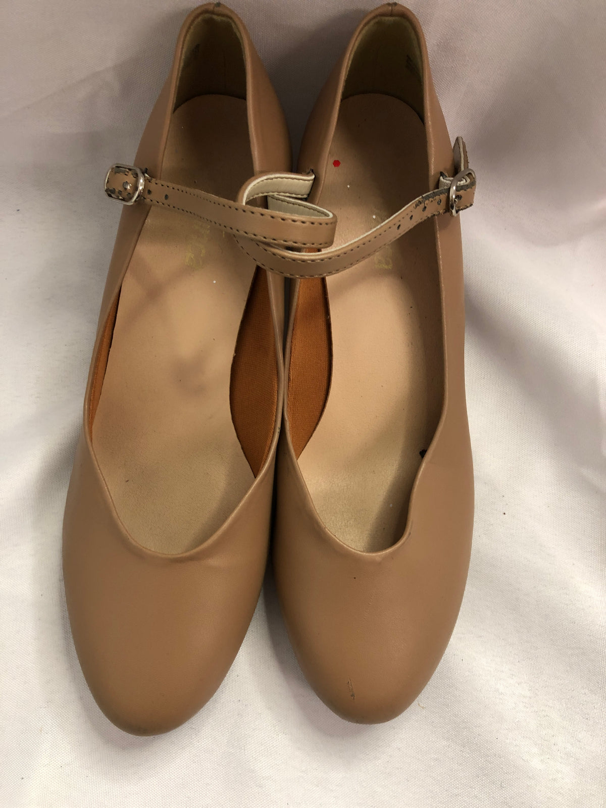 Pre-Owned Tap Shoes SoDanca Adult 7M Leather Buckle Tan