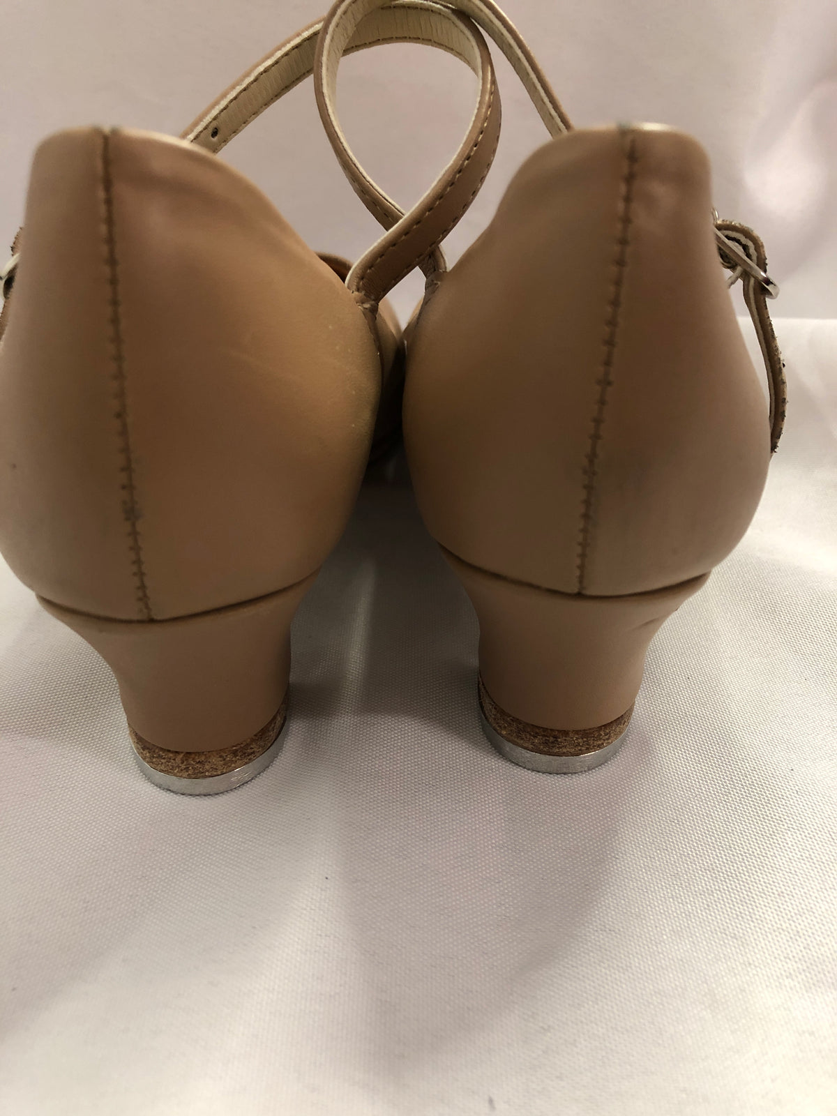 Pre-Owned Tap Shoes SoDanca Adult 7M Leather Buckle Tan