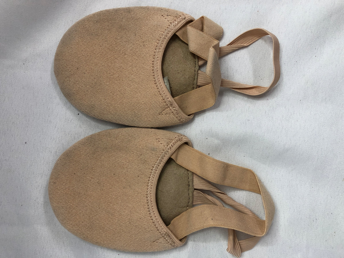 Pre-Owned Contemporary Lyrical Shoes Danz N Motion Medium Turner Pirouette Canvas Elastic Suede