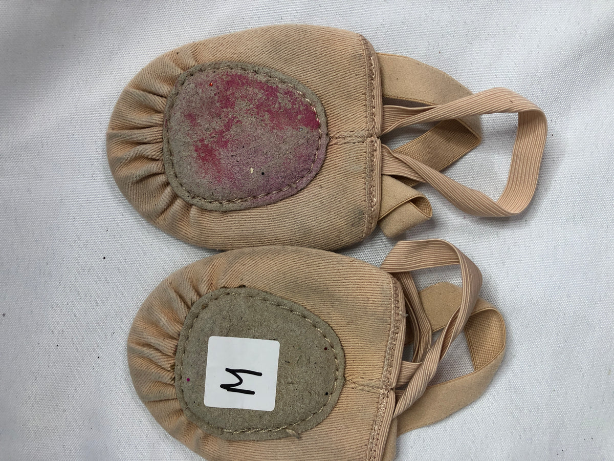 Pre-Owned Contemporary Lyrical Shoes Danz N Motion Medium Turner Pirouette Canvas Elastic Suede