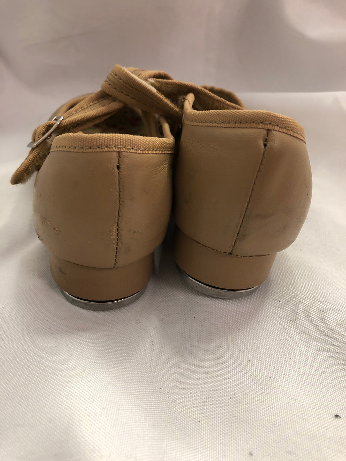 Pre-Owned Tap Shoes Capezio Child 12.5M Jane Leather Buckle Tan