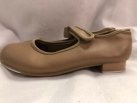 Pre-Owned Tap Shoes Danshuz 534 Child 2M Tan Mary Jane Easy Strap