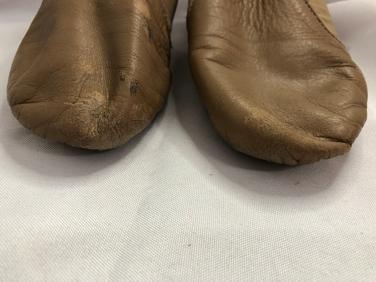 Pre-Owned Jazz Shoes Danz N Motion Tan 9158 Adult 7M Slip On Stretch Side