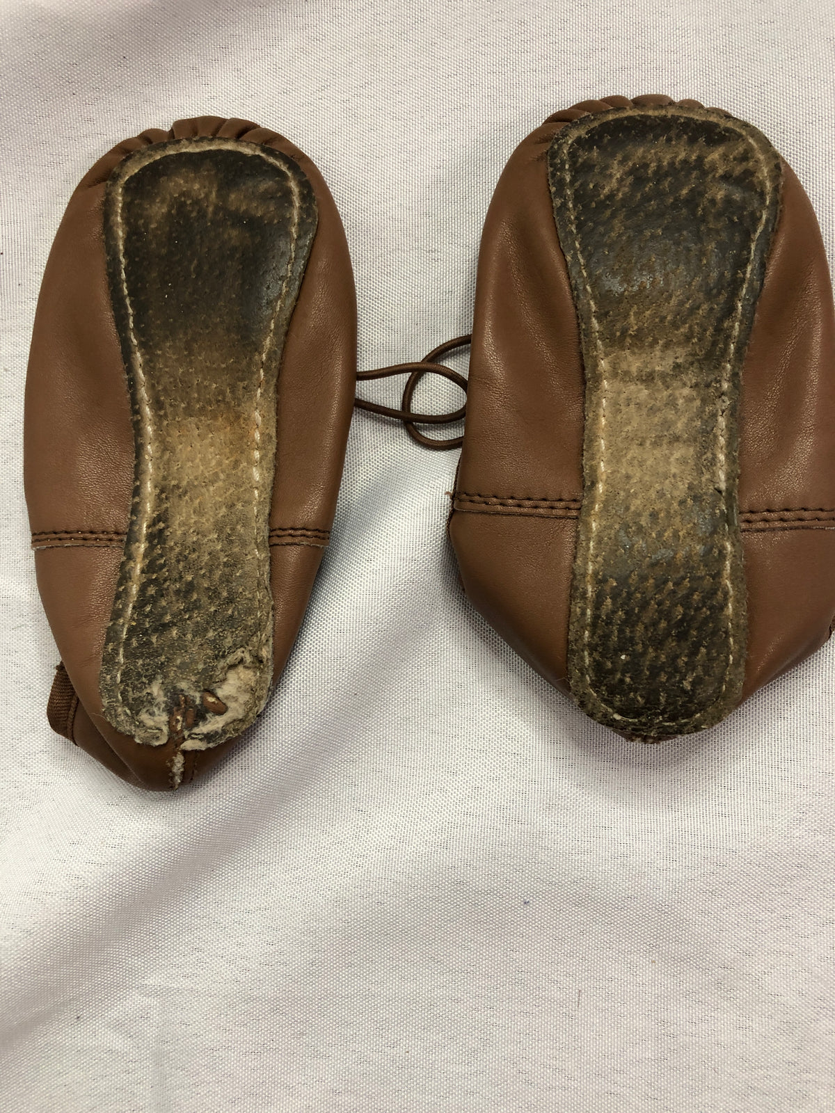 Pre-Owned Ballet Shoes Freestyle Child 9M Brown Leather Full Sole