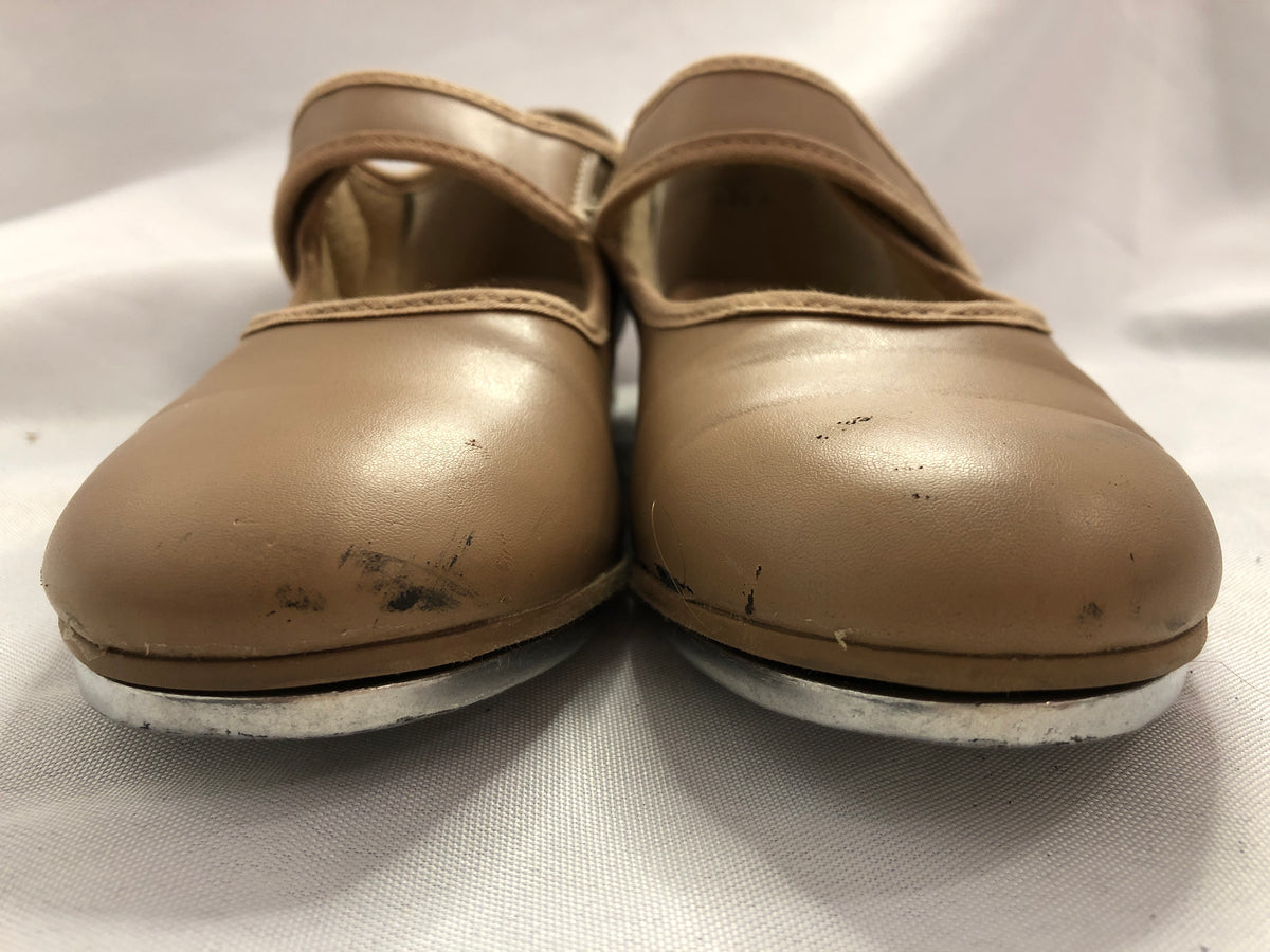 Dance Tan Tap Shoes SoDanca TA37 Child 3W Mary Jane Leather Loop Strap