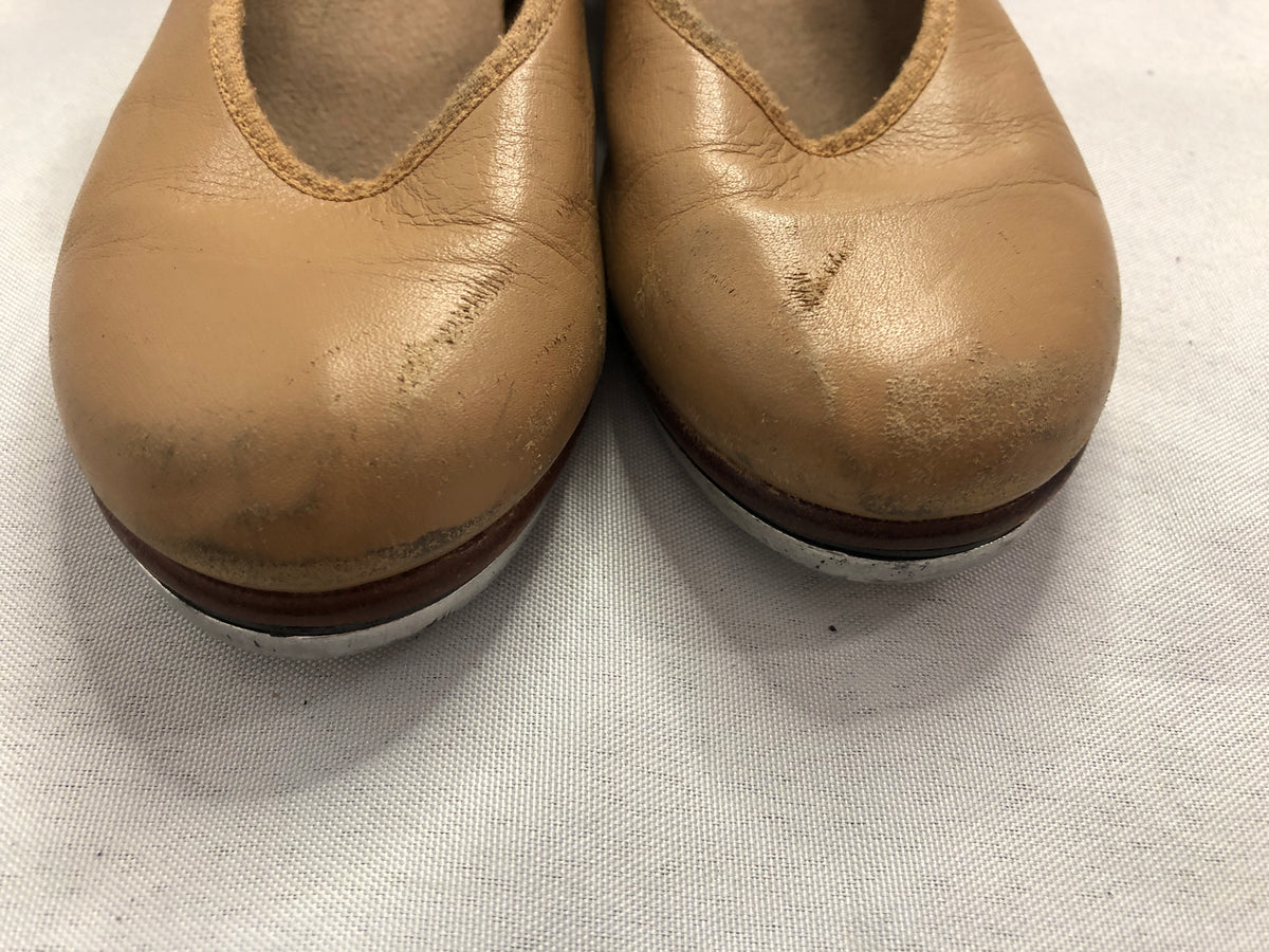 Dance Tap Shoes Bloch Child 12.5M Tan Mary Jane Leather Buckle