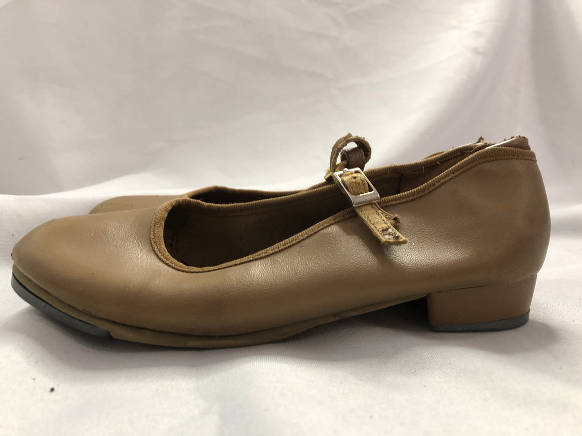 Pre-Owned Tap Shoes Child 2M Tan Danshuz 752 Mary Jane Buckle