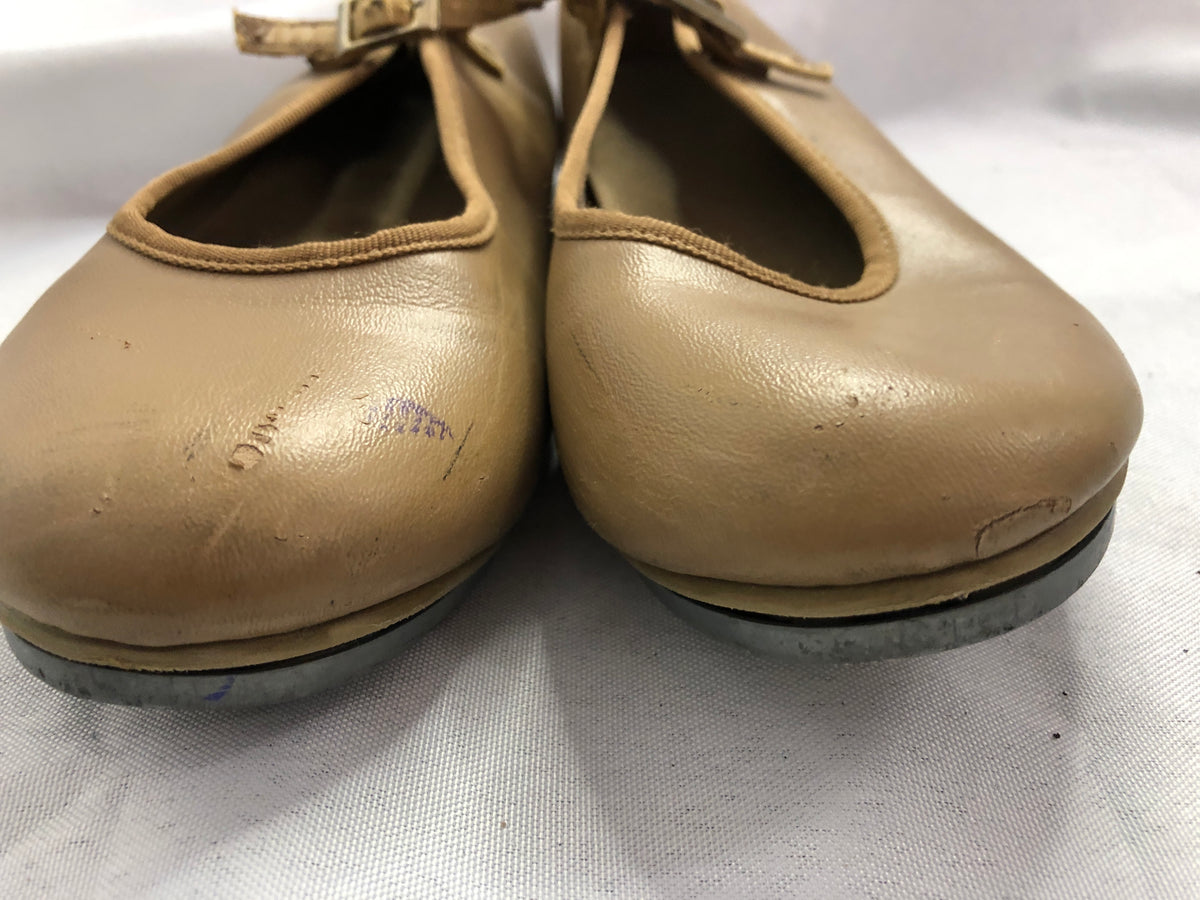 Pre-Owned Tap Shoes Child 2M Tan Danshuz 752 Mary Jane Buckle