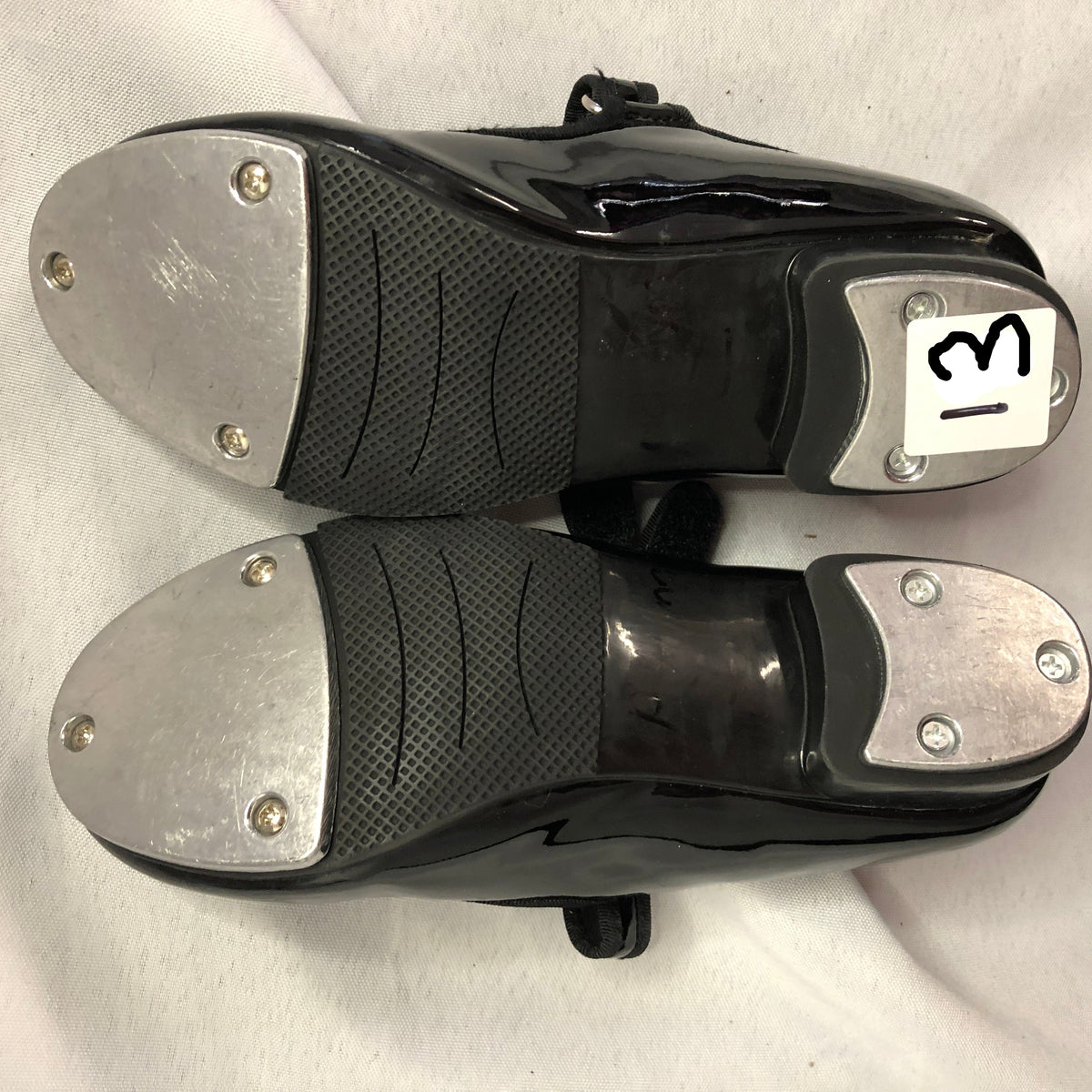 Pre-Owned Dance Tap Shoes Stelle Child 13M Mary Jane easy Strap Black
