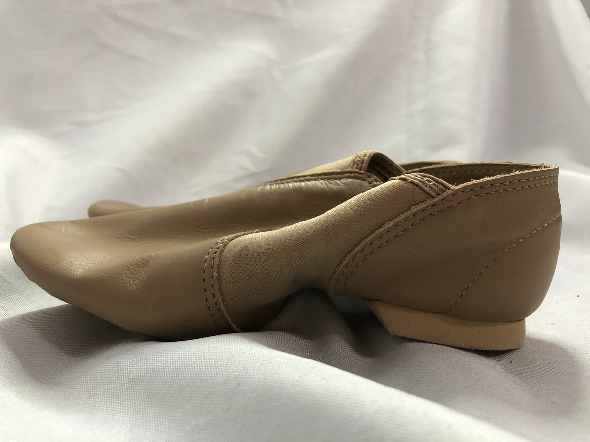 Pre-Owned Jazz Shoes Capezio 4M Child Side Elastic Leather Slip On Split Sole