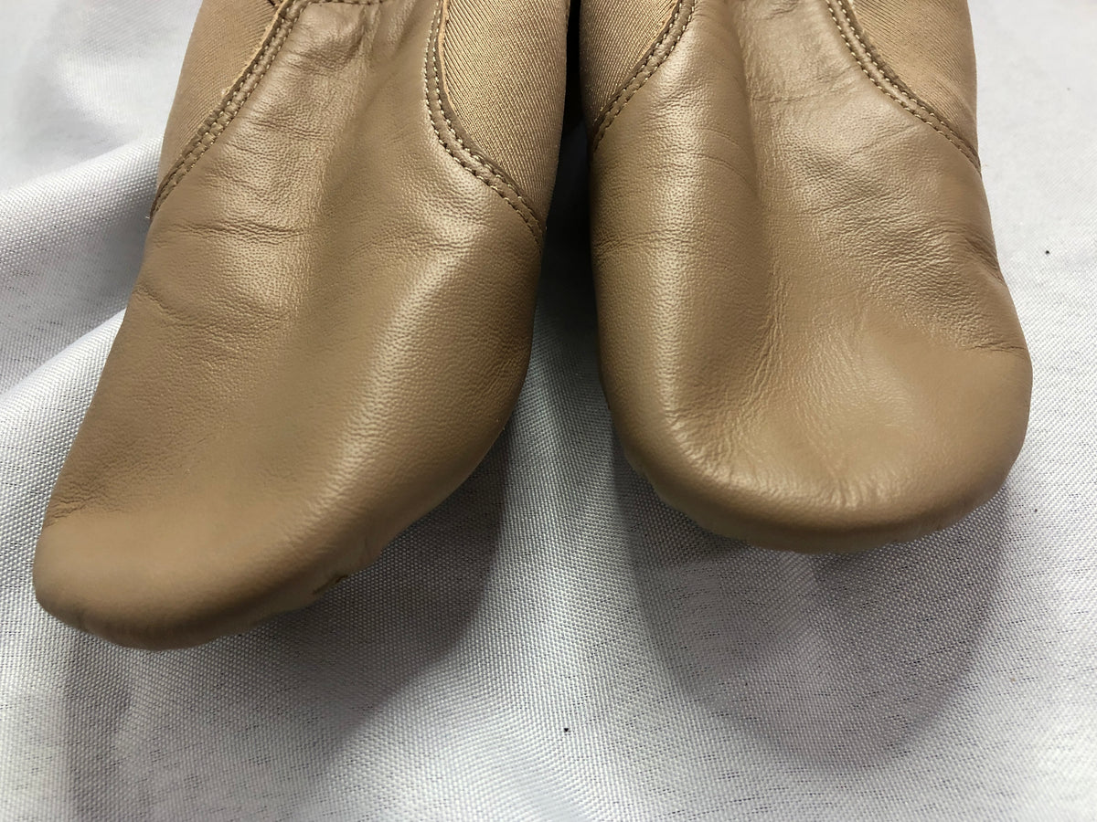 Pre-Owned Jazz Shoes Capezio 4M Child Side Elastic Leather Slip On Split Sole