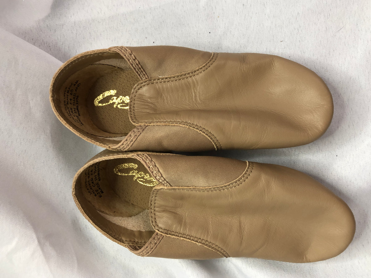 Pre-Owned Jazz Shoes Capezio 4M Child Side Elastic Leather Slip On Split Sole