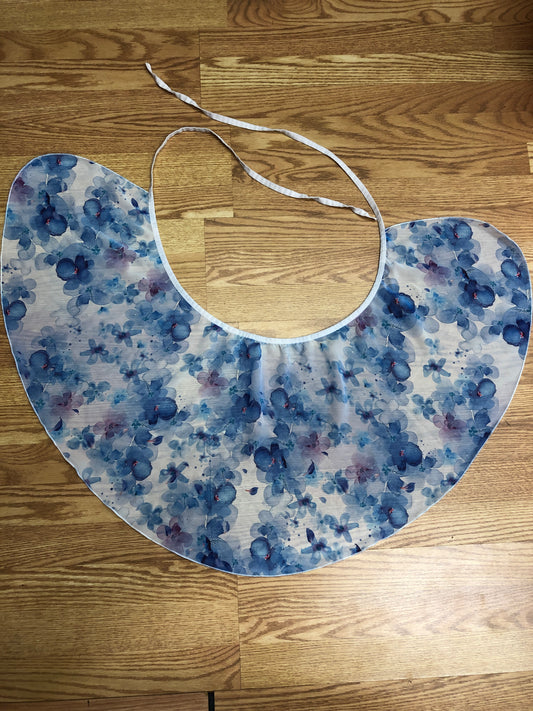 Pre-Owned Ballet Wrap Skirt Small Adult Blue Floral Print by Dance Favorite