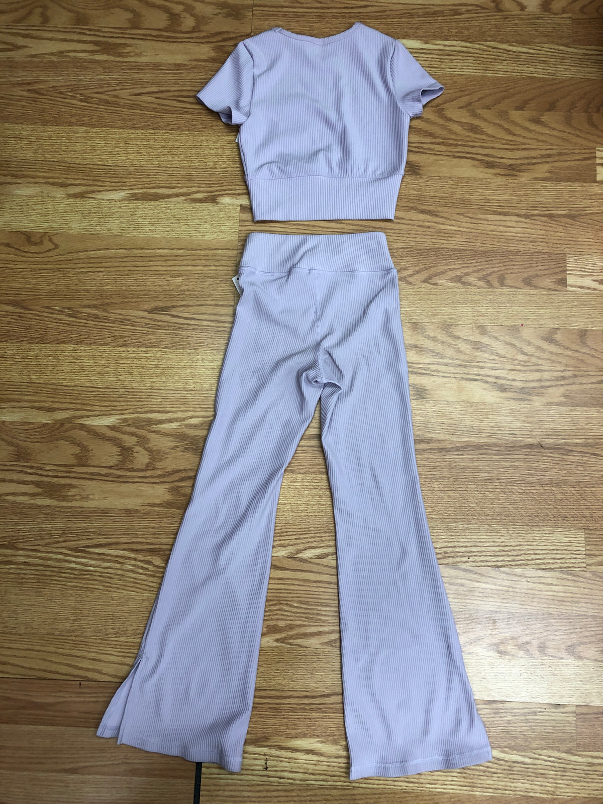 Pre-Owned Set Sports Bra & Leggings Yogalicious Medium Child Lavender Jazz