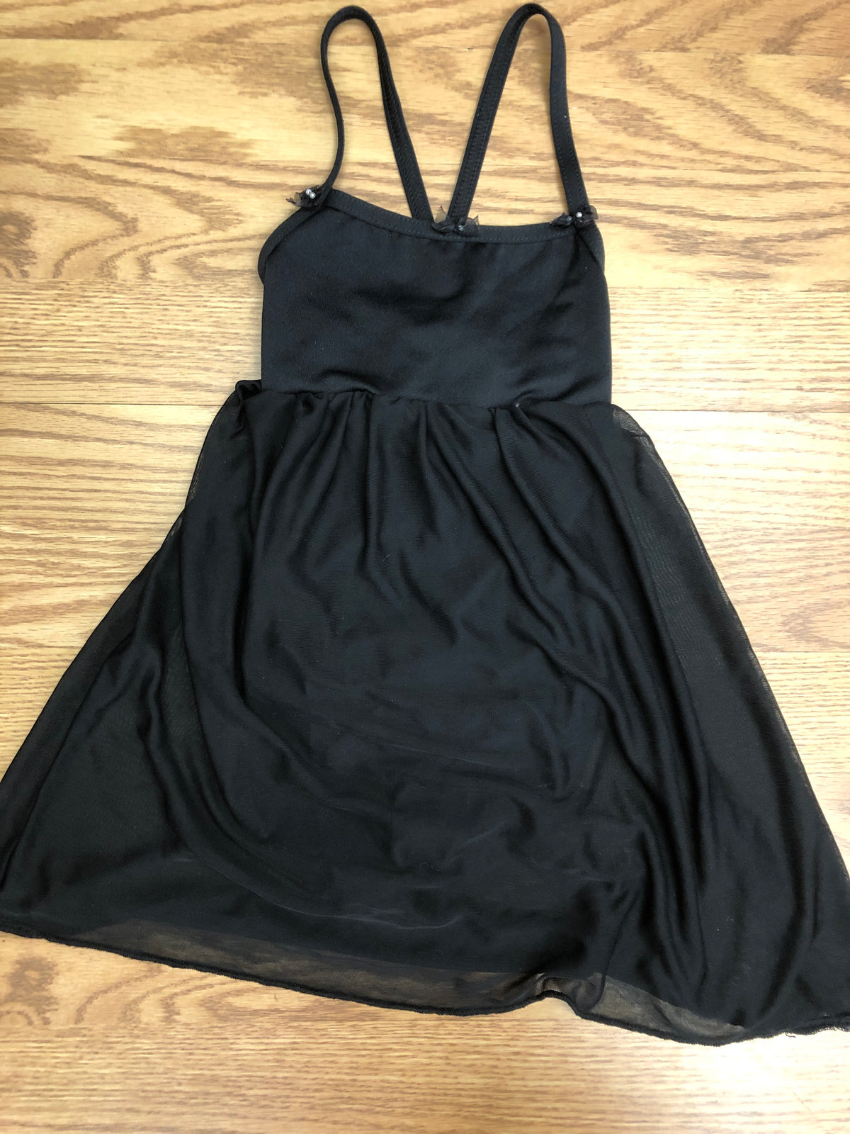 Pre-Owned Leotard Dress Black Motionwear Camisole Medium Child Tap Ballet