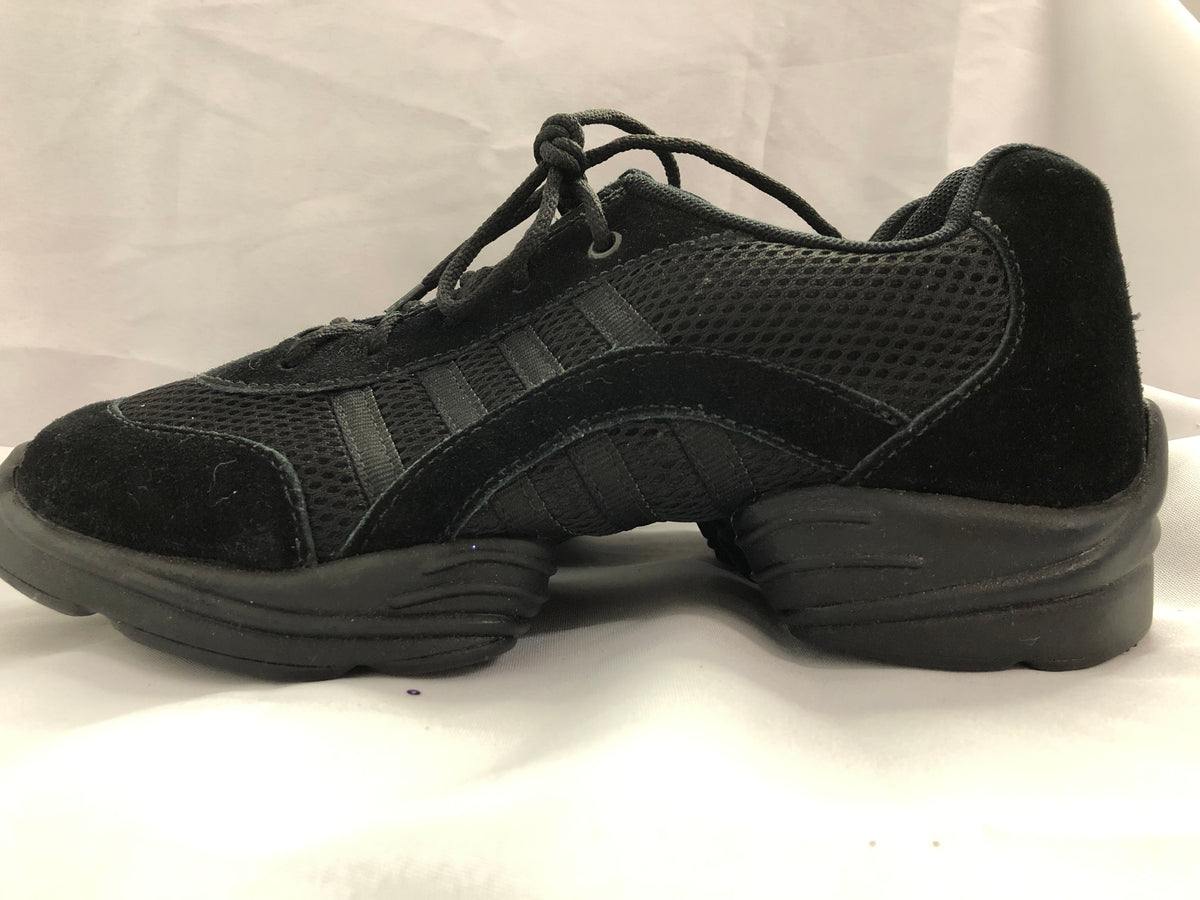 Pre-Owned Hip Hop Jazz Sneakers So Danca Black Adult 12M Black Suede