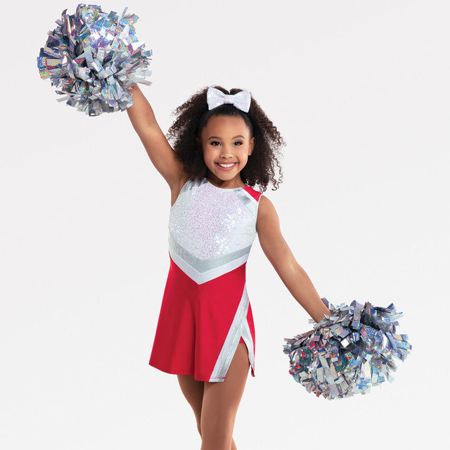 Pre-Owned Costume XL Child Red RevolutionRC22756 Jazz Hip Hop Cheer Dress Sequin Cheerleader