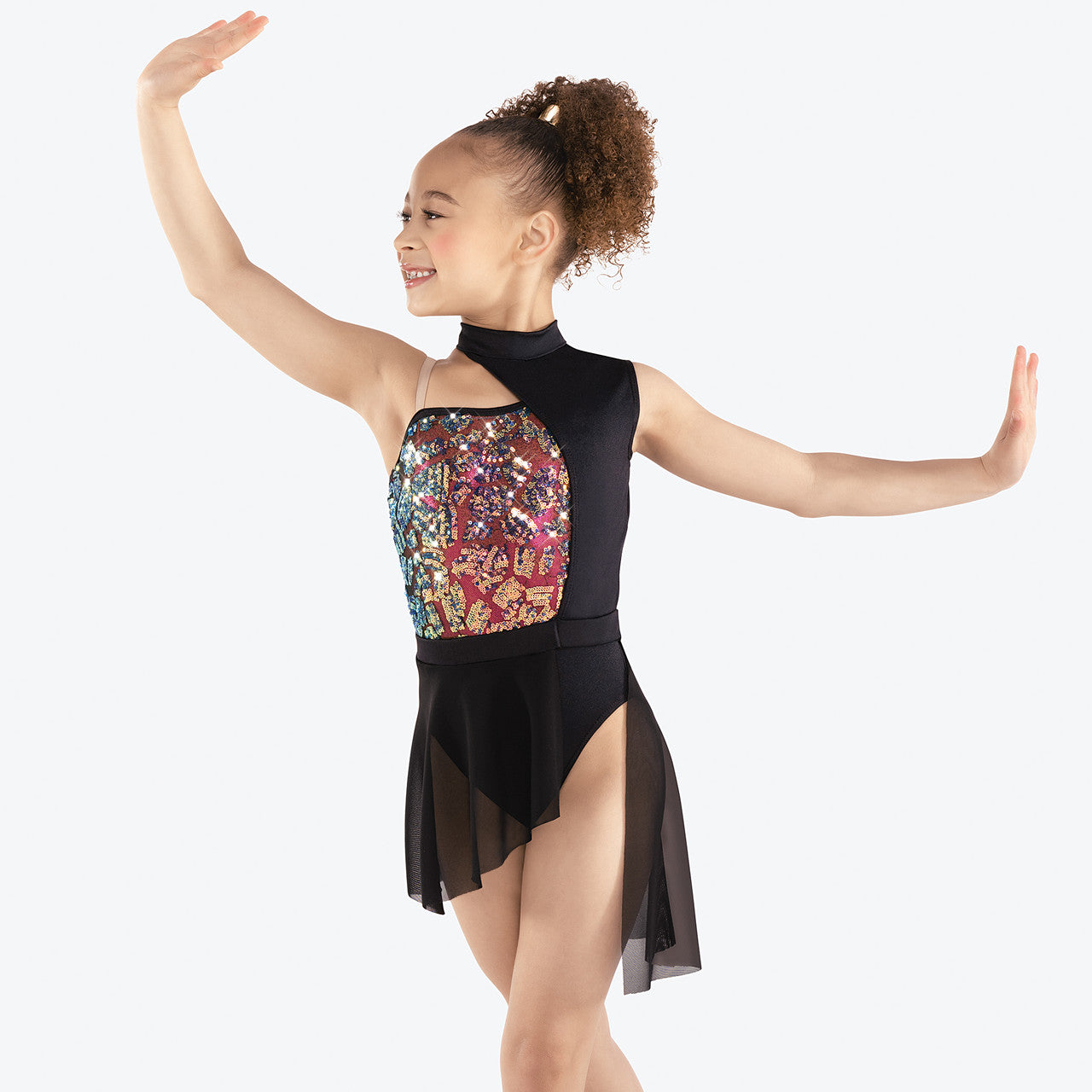 Pre-Owned Costume Small Child Black Revolution RC23527 Jazz Lyrical Acro 2 pc Dress
