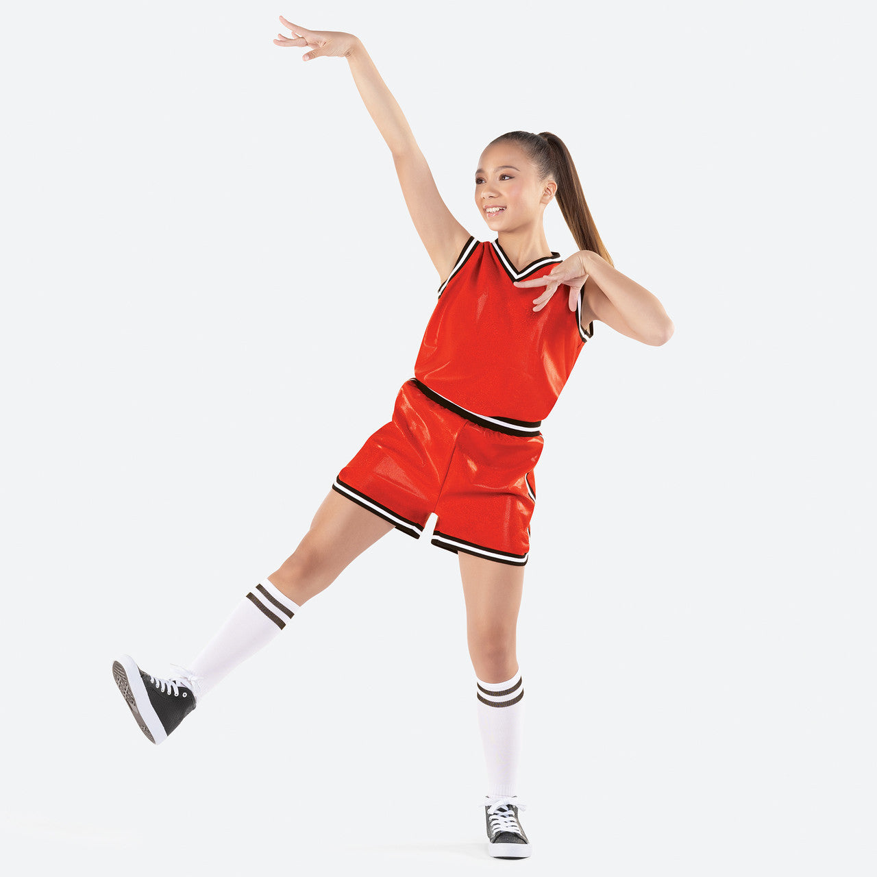 Pre-Owned Costume Small Child Red Revolution RC25730 Hip Hop Jazz Tap Clogging Basketball Gym Stripes