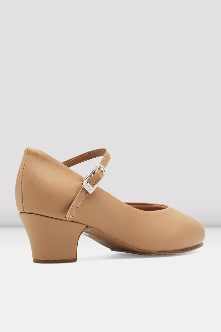 Pre-Owned Tap Shoes Bloch Tan 5W Character Heel 1.5 Inch Heel