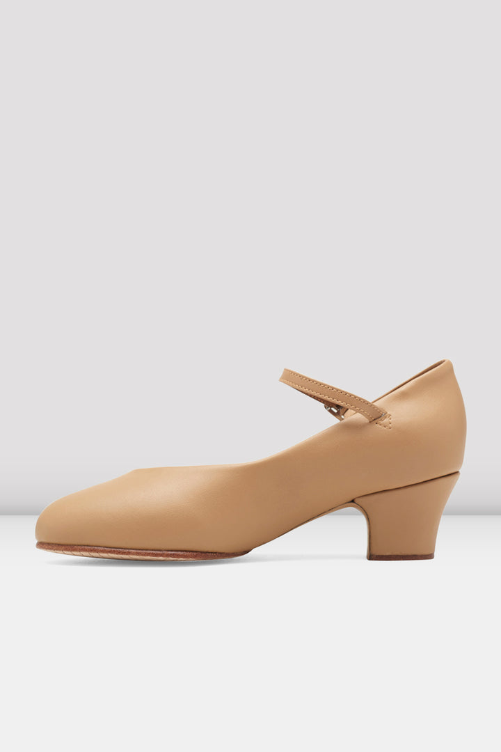 Pre-Owned Tap Shoes Bloch Tan 5W Character Heel 1.5 Inch Heel