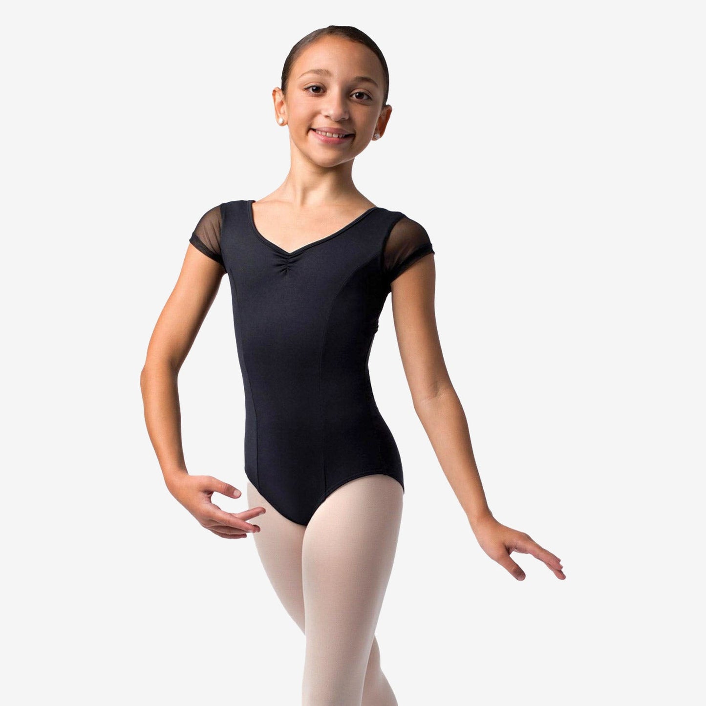 New Leotard So Danca SL140-Nikita Leotard Mesh Cap Sleeve Keyhole back