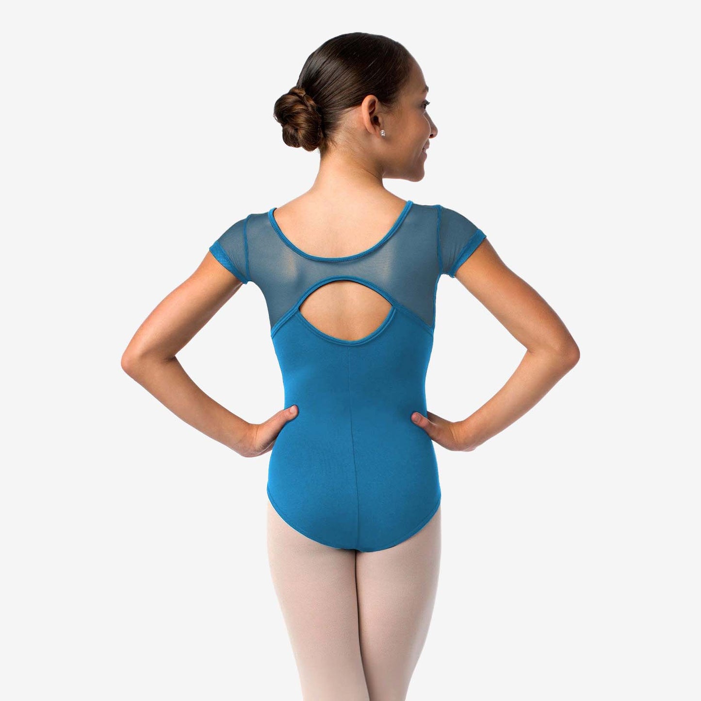 New Leotard So Danca SL140-Nikita Leotard Mesh Cap Sleeve Keyhole back