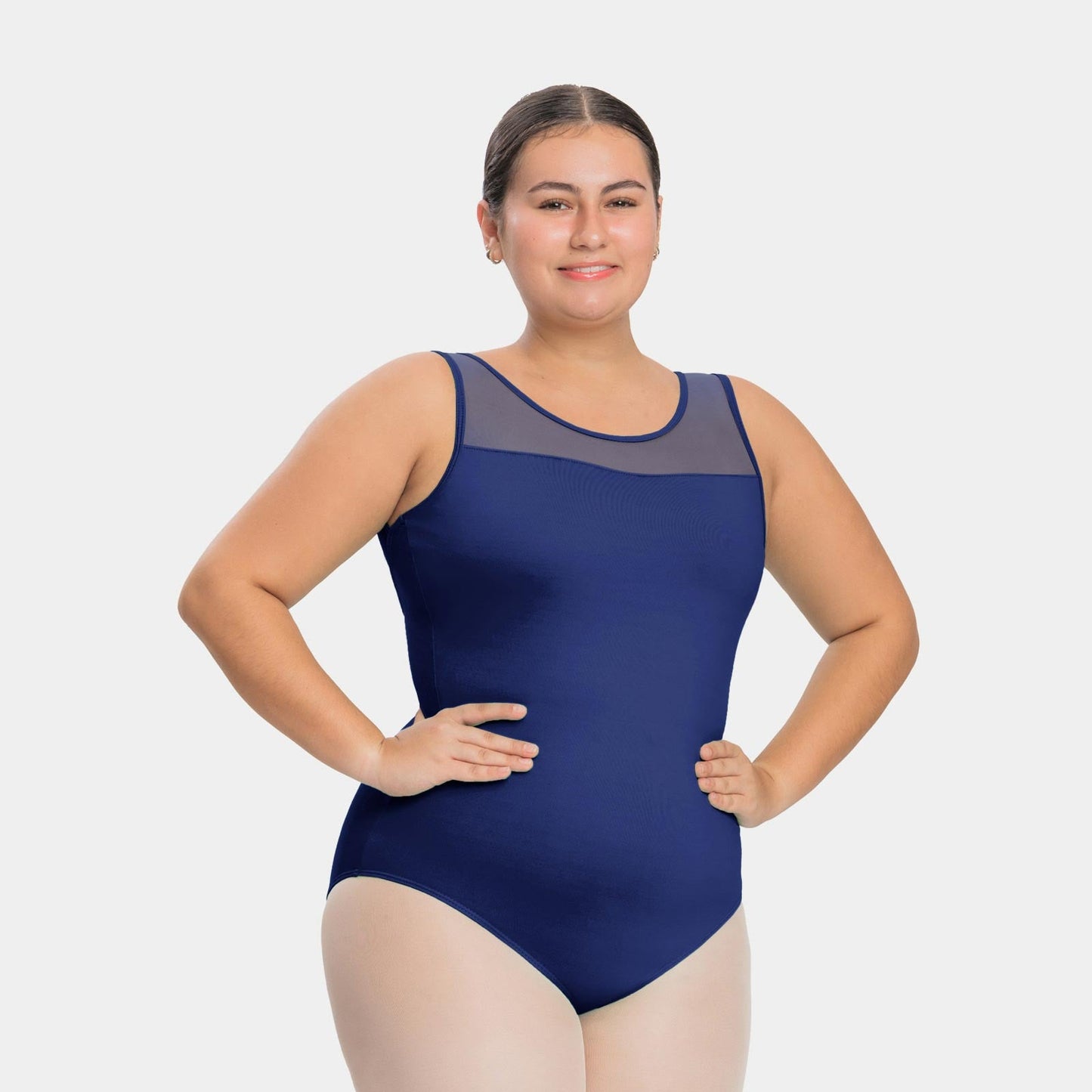 New Leotard So Danca Curvy SL212 Tank with Mesh Accents