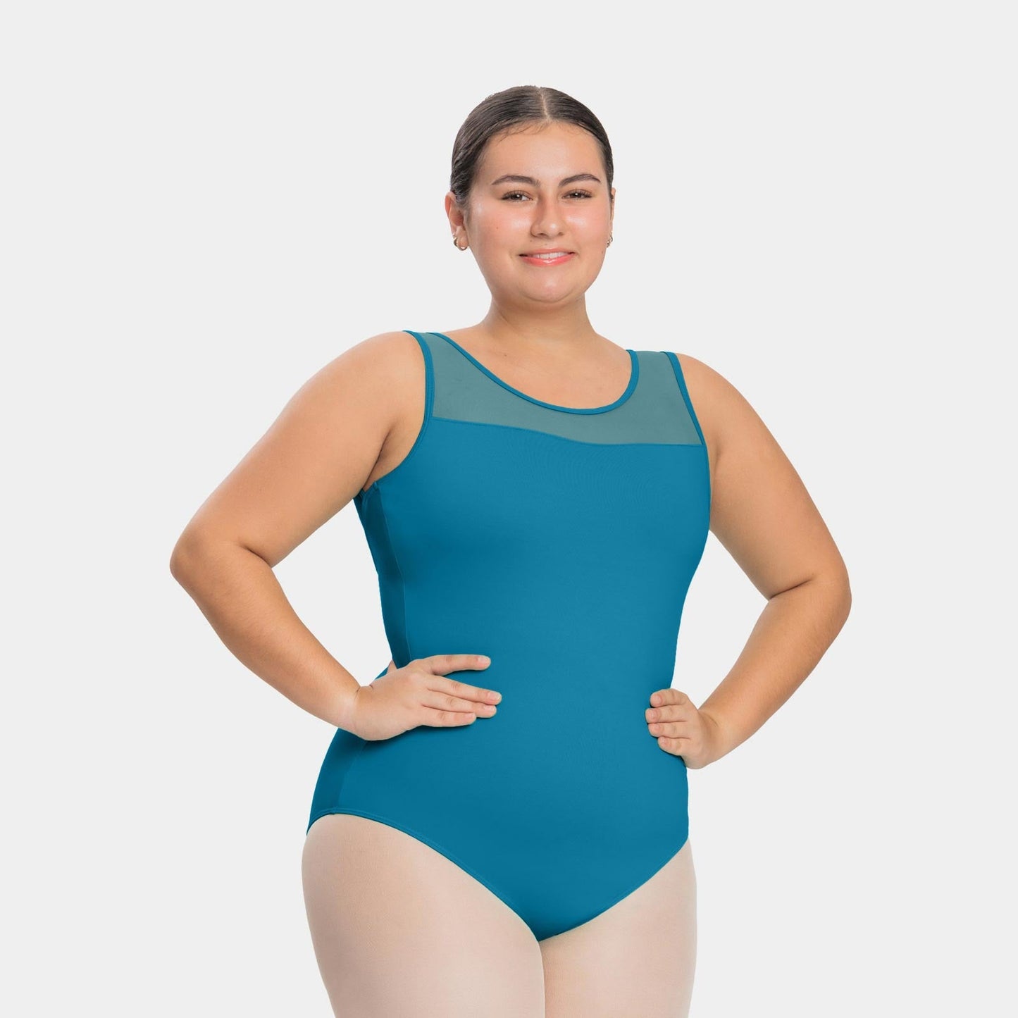 New Leotard So Danca Curvy SL212 Tank with Mesh Accents