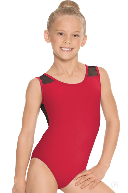 New Leotard Eurotard 44586C Lycra Tank Mesh Insert Girl's Many Colors