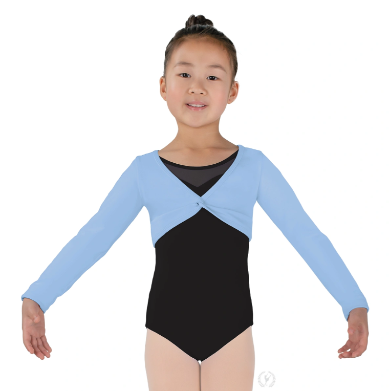 New Top Crop Shrug Eurotard 10519 Long Sleeve Cotton Child Sizes