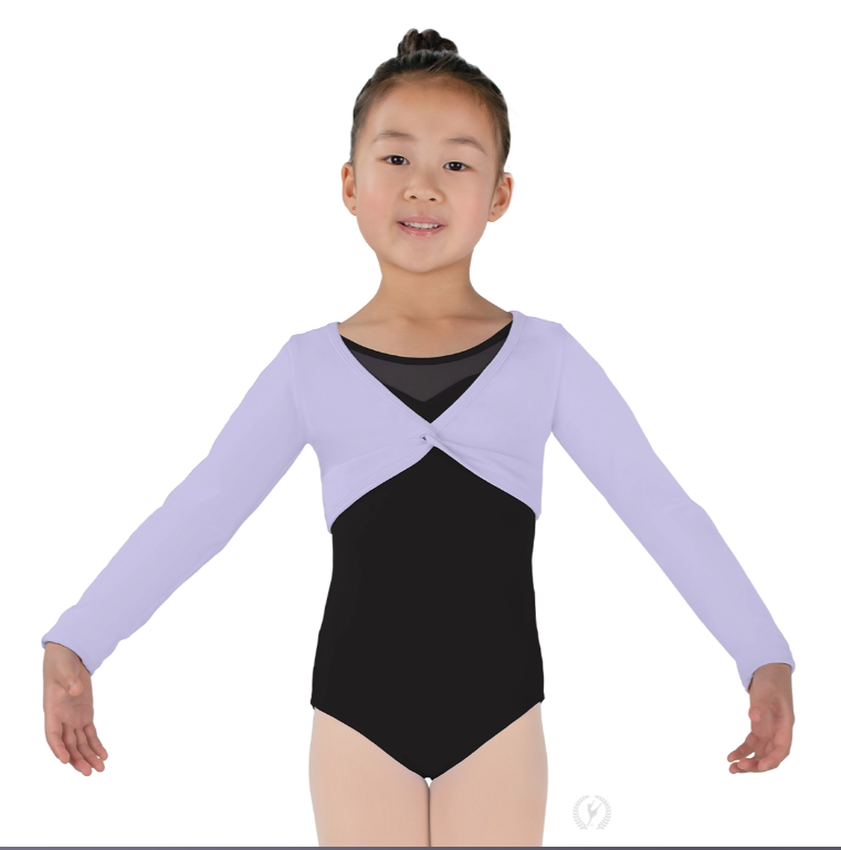 New Top Crop Shrug Eurotard 10519 Long Sleeve Cotton Child Sizes