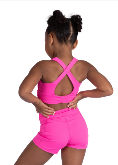 New Crop Top Danz N Motion 26304C Leighton Shirred Sides Sweetheart Neck Convention Wear Jazz