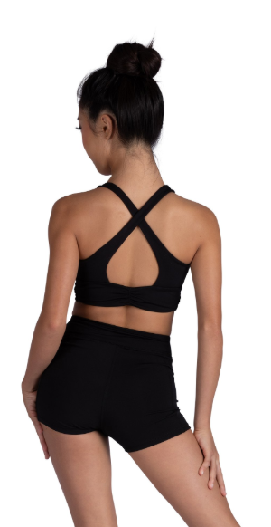 New Crop Top Danz N Motion 26304C Leighton Shirred Sides Sweetheart Neck Convention Wear Jazz