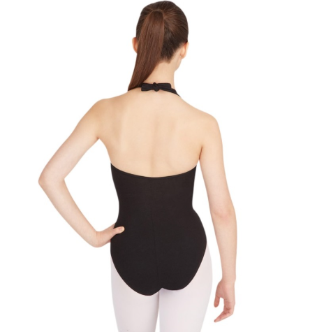 NEW Closeout Leotard Adult Black Capezio CC300 Cotton Princess Seam Halter