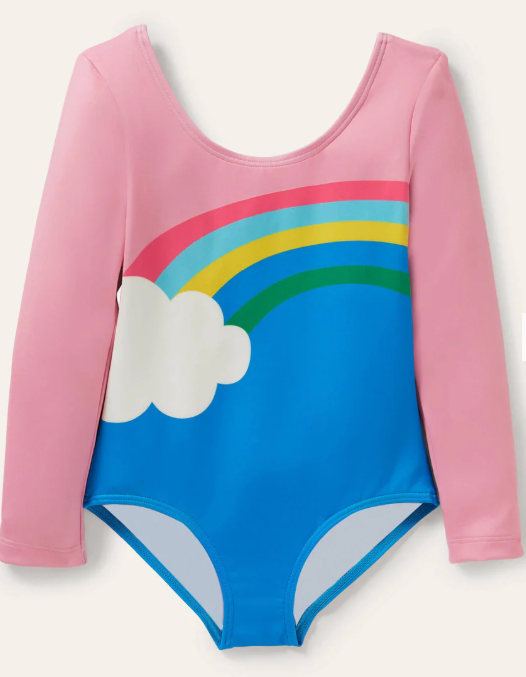 Pre-Owned Leotard Mini Boden Medum Child Rainbow Lemonade Acro Tumbling