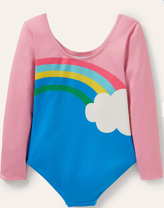 Pre-Owned Leotard Mini Boden Medum Child Rainbow Lemonade Acro Tumbling