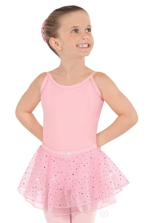 NEW Leotard Dress Eurotard Intermediate Child 6x-7 Pink Sparkle Skirt Ballet Tap