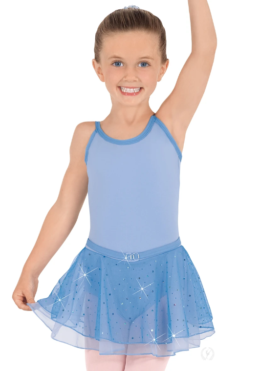 NEW Leotard Dress Eurotard Intermediate Child 6x-7 Pink Sparkle Skirt Ballet Tap