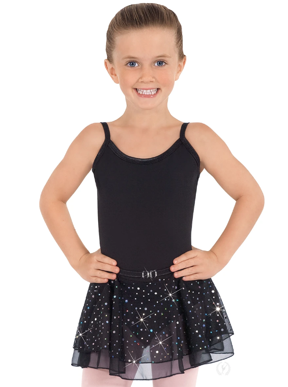 NEW Leotard Dress Eurotard Intermediate Child 6x-7 Pink Sparkle Skirt Ballet Tap