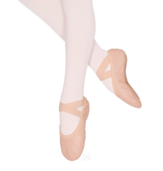 New Ballet Shoes Eurotard A2011A Pink Adult Sizes Full SOle Cross Straps Leather